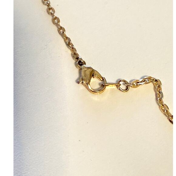 Jewelry Necklace Spiral Pattern Garnet Gem Stone 10" Length Art Deco Design - Picture 7 of 7